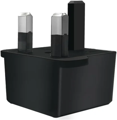 Vista 5 de (Negro-2 piezas) US/EU a UK Enchufes Adaptador de enchufe UE a Reino Unido Enchufes convertidor de corriente Enchufes de 2 pines Enchufe de EE.UU. a
