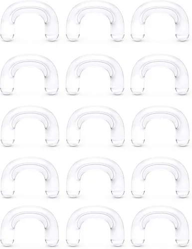 Vista 22 de Cisyozi 16G 14G 12G 10G 8G 6G 4G 2G Kit de Estiramiento de Retenedor de Tabique de Plástico Hipoalergénico Anillos de Tabique en Forma de U Pincher