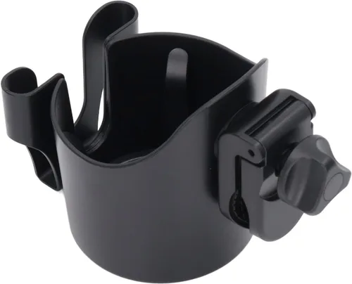 Vista 5 de Portavasos universal para cochecito de bebé, 2 en 1, con soporte para teléfono celular para exteriores