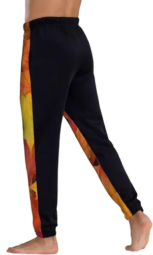 Vista 4 de ultaro Mens Joggers Sweatpants Autumn Maple Leaves Casual Pants Sports Jogging Trousers with Drawstring