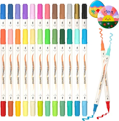 Vista 16 de Shuttle Art Rotuladores de pintura acrílica de doble tono, 120 colores, paquete de 60 bolígrafos de pintura acrílica para pintura de roca, cerámica