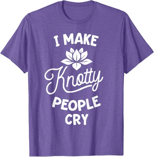 Vista 11 de Camiseta divertida de terapia de masaje I Make Knotty People Cry, Negro, S