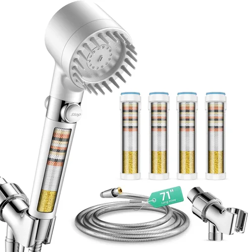 Vista 19 de Filtered Shower Head with Handheld 4PCS Filters ShowerHead