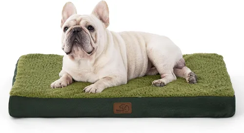 Vista 39 de Bedsure - Cama ortopédica pequeña para perros chicos, impermeable, con funda extraíble lavable, tapete de espuma con forma de huevera para mascotas