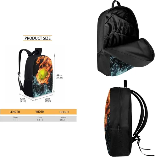 Vista 55 de HUGS IDEA Juego de 3 bolsas escolares con aislamiento térmico para el almuerzo, estuche para lápices