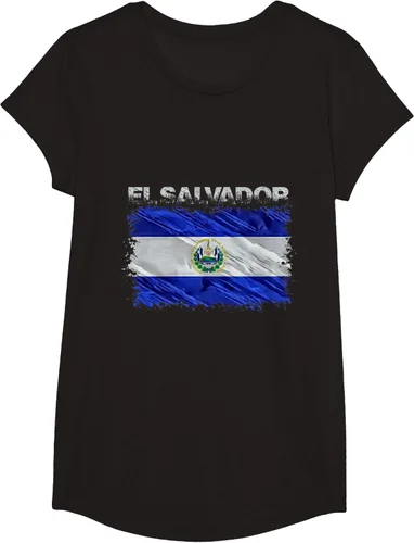 Vista 5 de Camiseta El Salvador, Negro