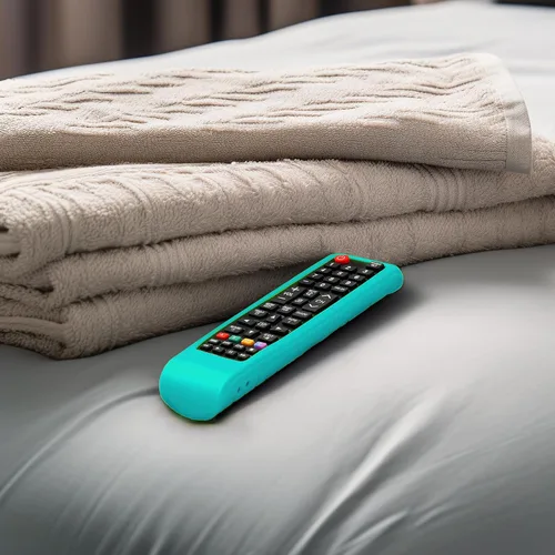 Vista 4 de Funda para control remoto Samsung TV, funda para control remoto Samsung para Smart TV, funda de silicona de repuesto universal con cordón que brilla