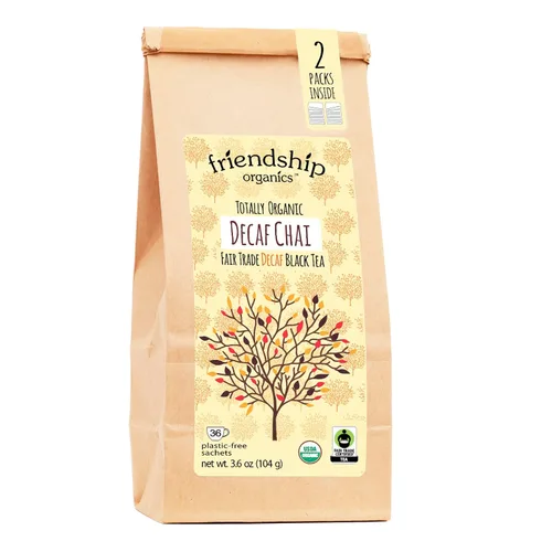Vista 7 de Friendship Organics Bolsas de té Chai descafeinadas, orgánicas y de comercio justo, 20