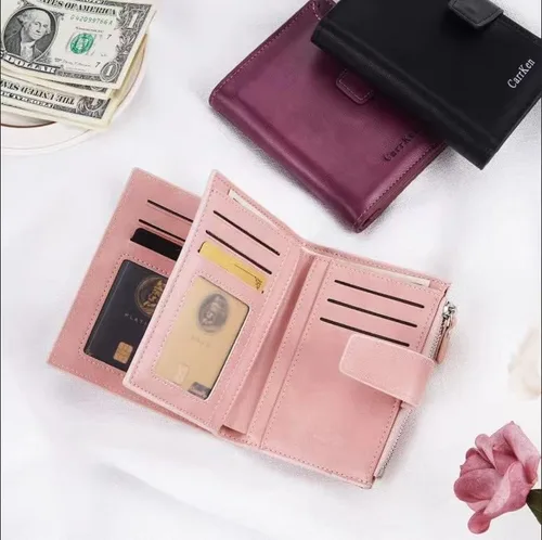 Vista 7 de LOSIMEI Womens Wallet RFID Blocking Small Compact Bifold Luxury Leather Pocket Wallet Credit Card Holder (Pink)