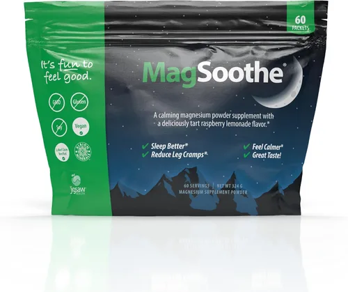 Vista 9 de Jigsaw Health MagSoothe Suplemento de glicinato de magnesio de acción rápida y calmante en polvo Sabor a limonada de frambuesa 60 porciones