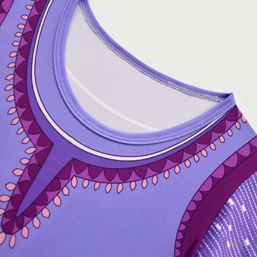 Vista 3 de Disfraz de princesa para niñas, vestido lindo de dibujos animados morados