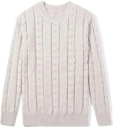 Vista 2 de CHARTOU - Conjunto de 2 piezas de suéter y falda larga de punto grueso trenzado para mujer, para invierno
