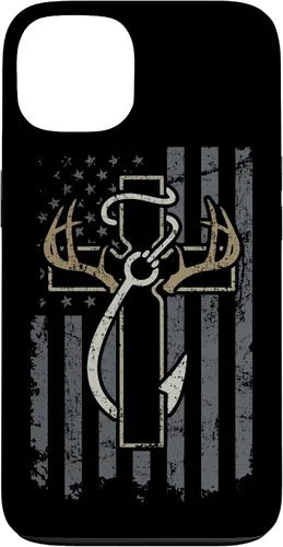 Vista 7 de Faith Hunting Fishing - Christian Cross USA Hunter Fisherman Case for iPhone 17