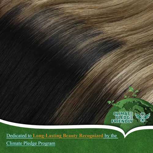 Vista 51 de Easyouth Extensión de cabello humano rubio con cola de caballo, extensiones de cabello humano rubio dorado con reflejos rubios, extensiones