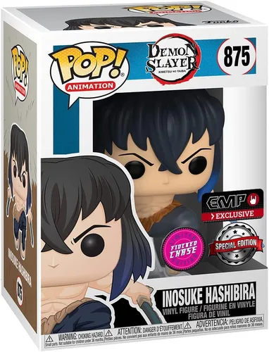 Vista 3 de Funko POP Animation: Demon Slayer - Exclusivo de Inosuke (Flocado)