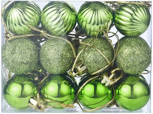Vista 20 de QueenBox® 24 bolas de Navidad de plástico de 1.18 pulgadas para decoración de árbol de Navidad, vacaciones y fiestas