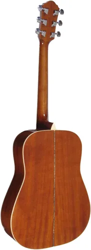 Vista 2 de Oscar Schmidt OG1FYS-A-U Guitarra Acústica Dreadnought de Tamaño 3/4 (Brillo Alto) Sunburst Amarillo Flamenco