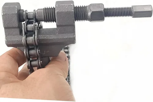 Vista 5 de Cadena de rodillos estándar 530 para motocicleta, 120 eslabones + rompedor de cadena para motocross de 50 cc-125 cc Dirt Pit Bike ATV Quad Go Kart