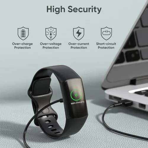 Vista 5 de Cable de carga para cargador de repuesto Fitbit Charge 6 (3.3 pies)