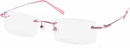 Vista 7 de Agstum Blue Light Blocking Glasses - Flexible Rimless Titanium Alloy Eyeglasses Frames Clear Lens