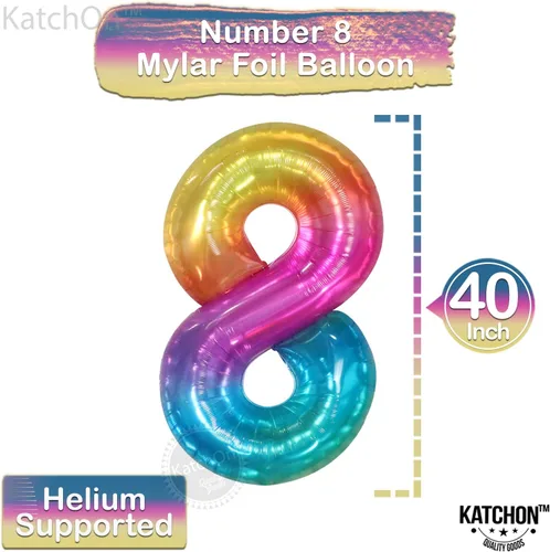 Vista 173 de KatchOn Globo negro del número 1 de 40 pulgadas, globo de feliz cumpleaños Large Mylar Number One Balloon for 1st Birthday Decorations, Foil