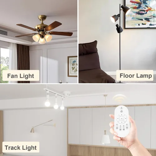 Vista 9 de ORALUCE Bombillas LED de control remoto equivalente a 60 W, bombillas regulables de 2700-6500 K, base E26, bombilla inteligente Bluetooth A19