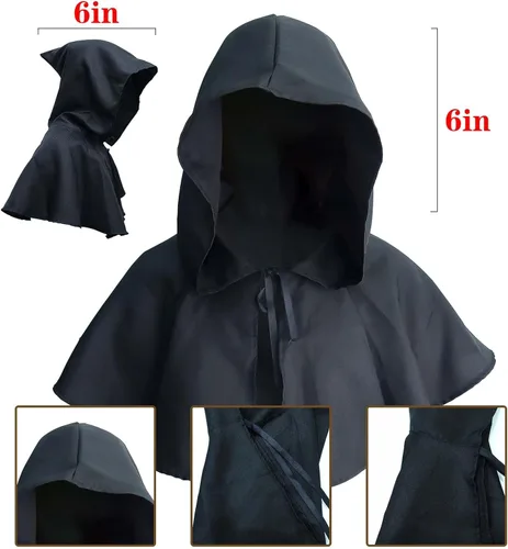 Vista 5 de Conjunto de disfraz de caballero medieval con brazaletes de cuero, accesorios retro para Halloween