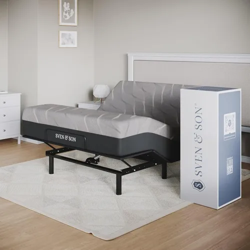 Vista 13 de Sven & Son Essential - Base de cama ajustable tamaño twin XL + colchón de espuma viscoelástica de gel frío de 10 pulgadas, inalámbrica, fácil