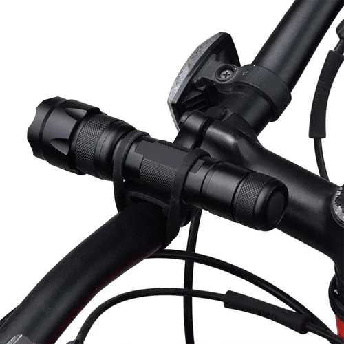 Vista 6 de 5 unids/set bici silicona banda bicicleta faro correa multiusos ciclismo linterna elástica soporte de montaje 5.5 * 1.0 in