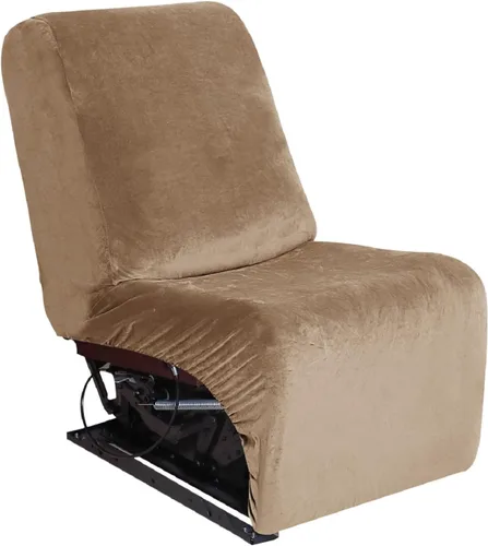 Vista 33 de MINGPINHUIUS Funda elástica de terciopelo para sofá reclinable en la esquina, funda curvada para sofá modular, funda elástica suave para sofá Marrón