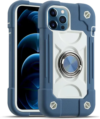 Vista 46 de MARKILL Funda compatible con iPhone Air de 6.5 pulgadas 2025 con soporte de anillo giratorio de 360 grados, protección contra caídas de grado