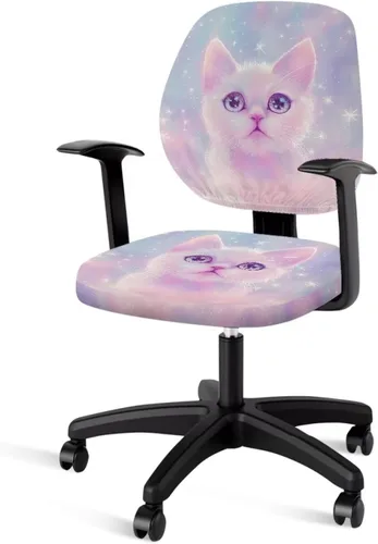 Vista 38 de Funda para silla de oficina con diseño de mariposa de 2 piezas, fundas para silla de juegos, bonitas fundas transpirables para silla de escritorio