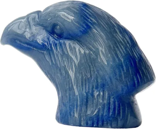Vista 7 de Estatua de cristal curativo de obsidiana negra natural, estatua de águila guardiana de oración, 2 pulgadas, tallada en bolsillo, figuras de piedra