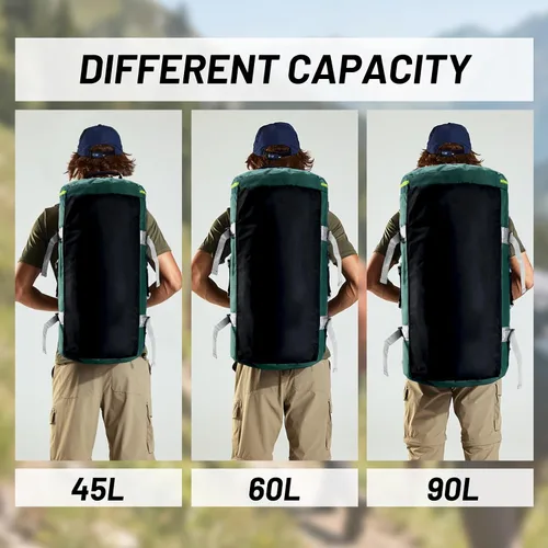 Vista 54 de MIER Mochila deportiva grande con compartimento para zapatos, resistente y resistente al agua, azul marino, 45L