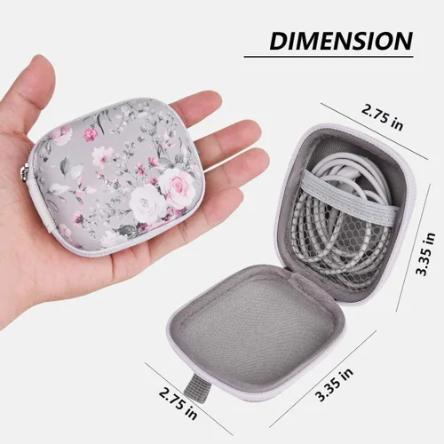 Vista 5 de Funda para auriculares, AIRSPO Airpods 4 Funda Airpods Pro 3ª generación Organizador de auriculares Funda de transporte Bolsa de almacenamiento