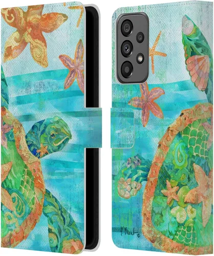 Vista 10 de Head Case Designs Officially Licensed Paul Brent Agate Mermaid Coastal Leather Wallet Case Compatible with Samsung Galaxy A73 5G (2022)