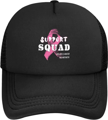 Vista 2 de Support Squad Awareness - Gorra de béisbol de malla sólida para papá, camionero, sombrero de ala plana