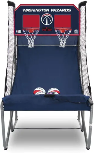 Vista 38 de Pop-A-Shot - Home Dual Shot Arcade Basketball Game with NBA Graphics l Sensor Scoring l 16 Game Modes l 7 Balls l Foldable Storage l for All NBA Fans