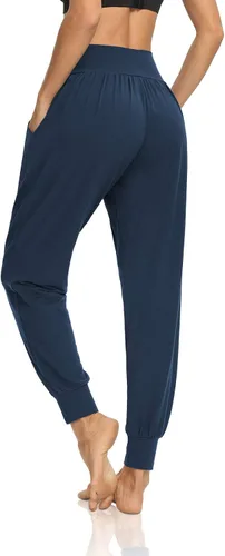 Vista 5 de DIBAOLONG - Pantalones deportivos holgados para mujer, para entrenamiento, yoga o descanso, cómodos, con bolsillos
