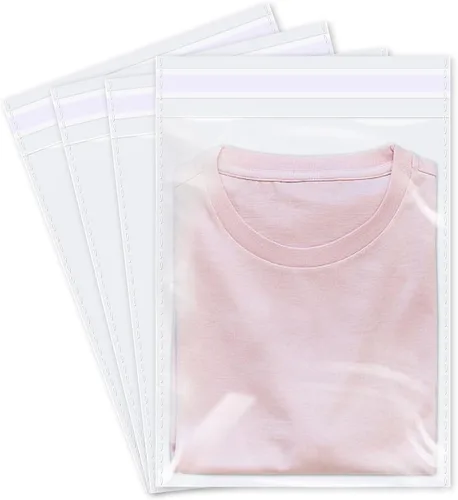 Vista 4 de iMailer - 500 unidades - Bolsas de celofán de plástico transparente de 8 x 10 pulgadas - Bolsas de celofán autosellables resellables para tarjetas