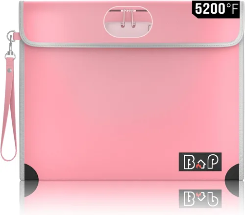 Vista 12 de BALAPERI Bolsa ignífuga para documentos, 15'x11', tamaño A4/A5/carta/legal, bolsa de dinero con cerradura de combinación, resistente al agua, negro