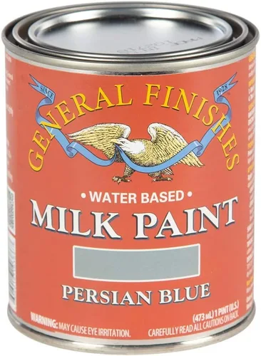 Vista 6 de General Finishes Pintura de leche a base de agua, 1 pinta, blanco antiguo
