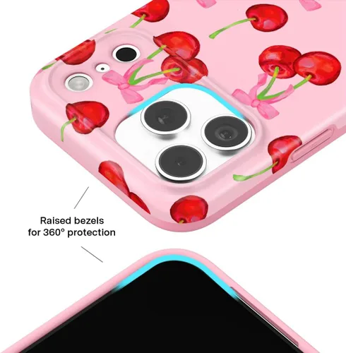 Vista 985 de VELVET CAVIAR Funda para iPhone 15, compatible con MagSafe, probada contra caídas de 10 pies, fundas protectoras de diseño, leopardo color rosa