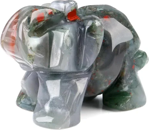 Vista 11 de Decoración de elefante de cuarzo rosa, cristales rosados, piedras curativas, figura de bolsillo, estatua de cristal natural, escultura tallada a