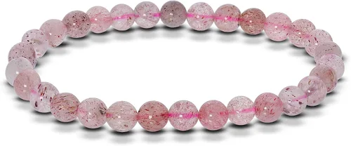 Vista 604 de Gem Avenue Handmade Round Bead Stretch Bracelet Unisex Natural Stone Beaded Jewelry for Men & Women, Elastic Wristband for Daily Wear