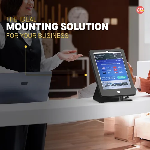 Vista 7 de CTA Digital Soporte antirrobo de escritorio – Soporte de quiosco con lápiz capacitivo, correa y carcasa de aluminio para iPad 11ª generación A16