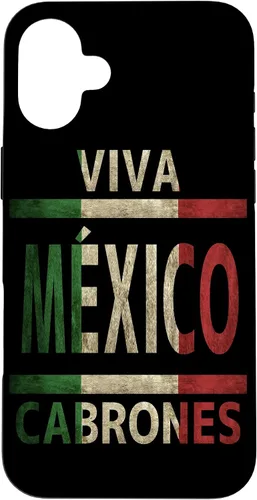Vista 22 de Funda con bandera mexicana para iPhone 13 Viva México Cabrones