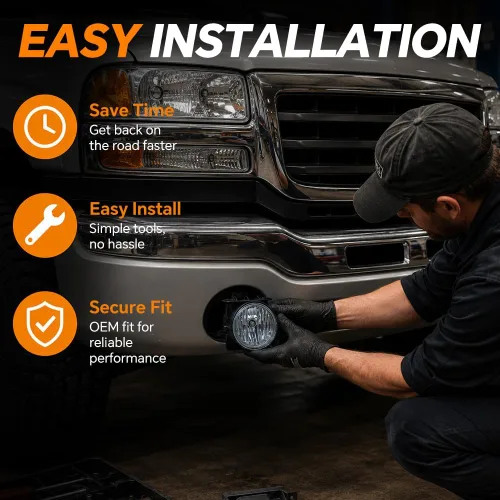 Vista 7 de G-PLUS Juego de luces antiniebla para parachoques compatibles con GMC Sierra 1500 2500 3500 Pickup GM2592154, GM2593154, GM2593154, GM2593128