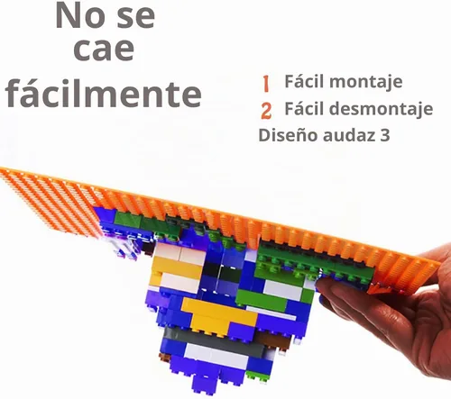 Vista 3 de HUIZDQ 200 piezas clásicas de ladrillos de construcción pequeños, azul