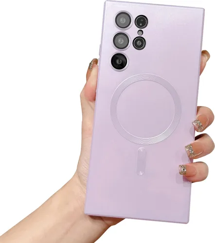 Vista 22 de phylla Funda para teléfono Samsung S21 FE [compatible con MagSafe] Funda magnética de lujo de color sólido protección completa de la cámara cubierta